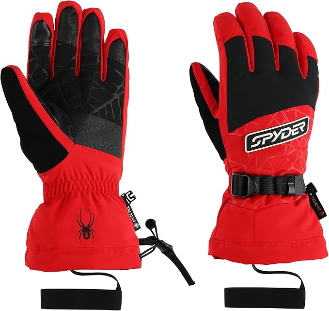 メンズ 保温 スキーグローブ (GORE-TEX:防水透湿・タッチスクリーン) [ 38D145402 / OVERWEB GTX GLOVES ] 手袋 防寒 RED M