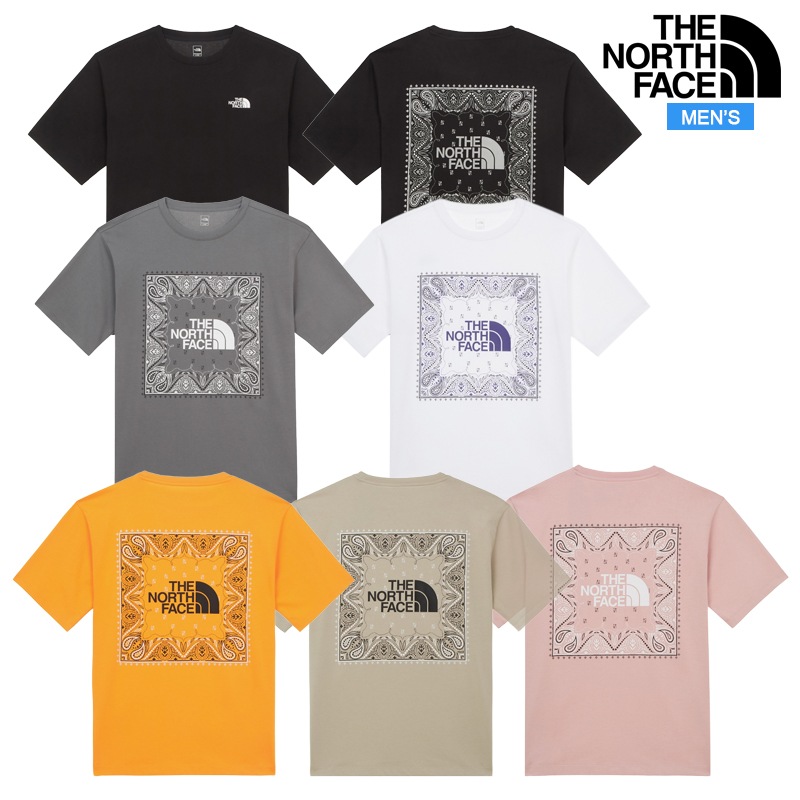 メンズ バンダナ 半袖 Tシャツ NT7UR13 日常 デイリー カジュアル アウトドア 夏 キャンプ 運動 お出かけ ルック おしゃれ ラウンドネック 涼しい