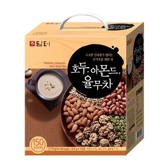 クルミアーモンドハトムギ茶 ユルム茶 はとむぎ茶 150スティック 韓国 お茶 食品 健康 飲料 飲み物 お茶 粉末 飲料 朝食 伝統茶 Walnut Almond Yulmu