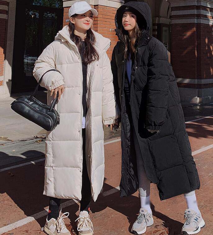 韓国風 冬服 中綿コート ダウンジャケット レディース ダウンコート 女性用 ロングコート 暖かい 着痩せ フード付き 厚手 可愛い 着回し カジュアルコート アウター きれいめ 防寒服 防寒着 中綿