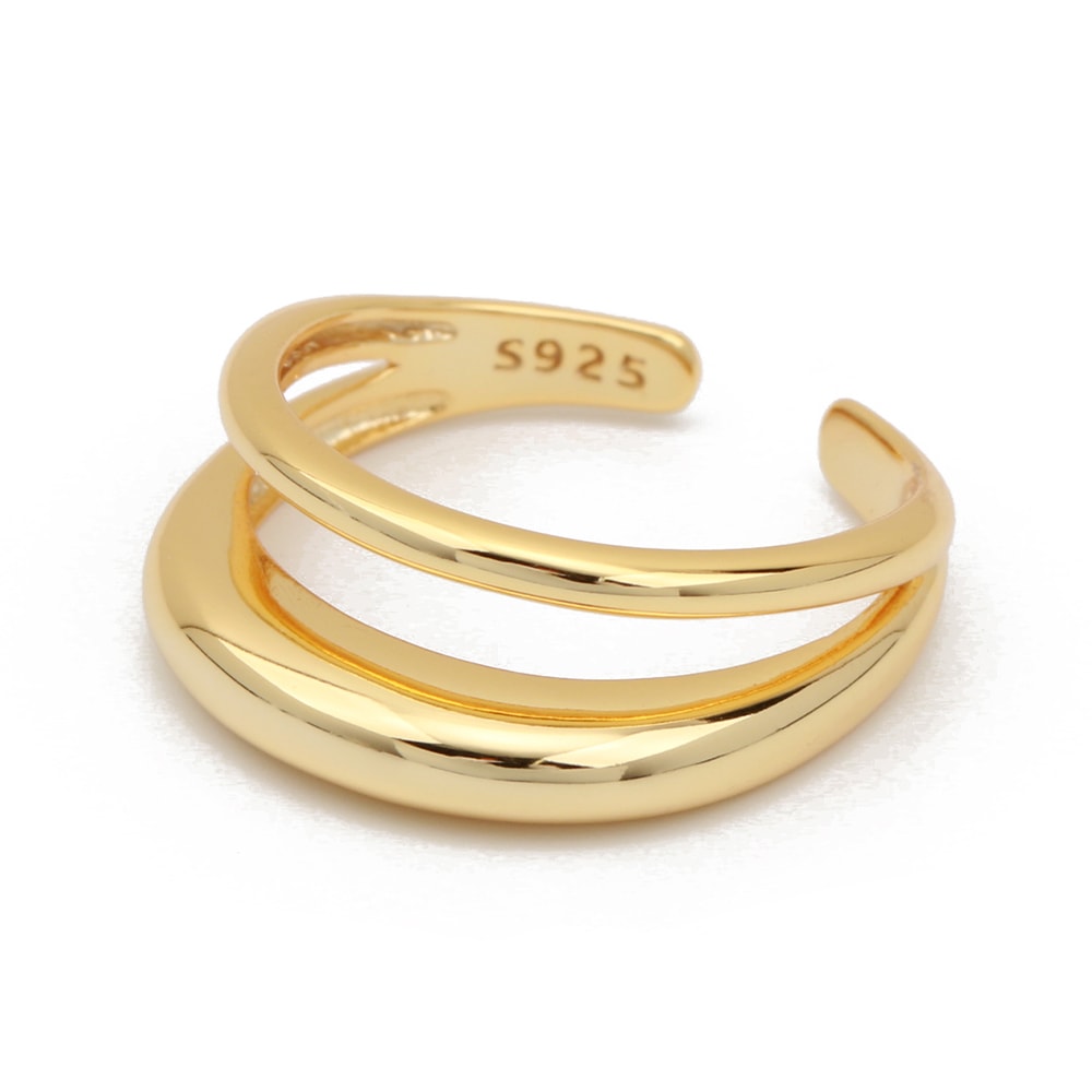 925 2連リング シンプル ライン [cr400]