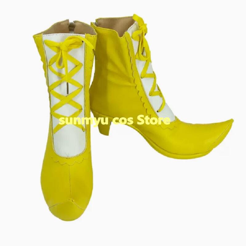 黄色 おジャ魔女どれみドッカーン／飛鳥ももこ ブーツ　オーダーサイズ　 コスプレ靴