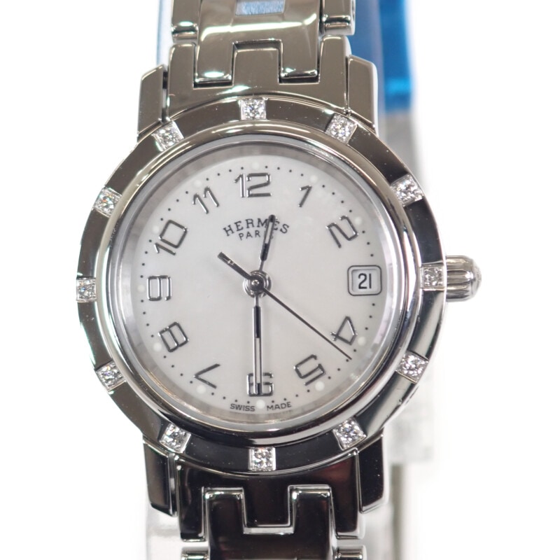 クリッパー ナクレ CL4.230 腕時計 ステンレススチール クオーツ ホワイトシェル文字盤 レディース【Aランク】