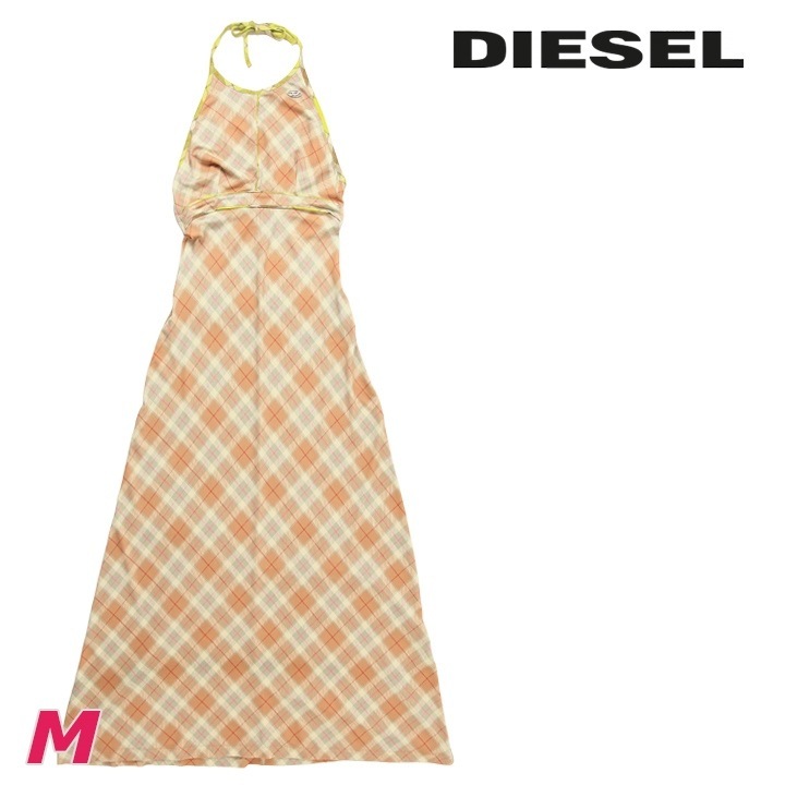 マキシワンピース レディース D-MAXIM-C2 チェック柄 ホルターネック die-l-t-f4-6ee