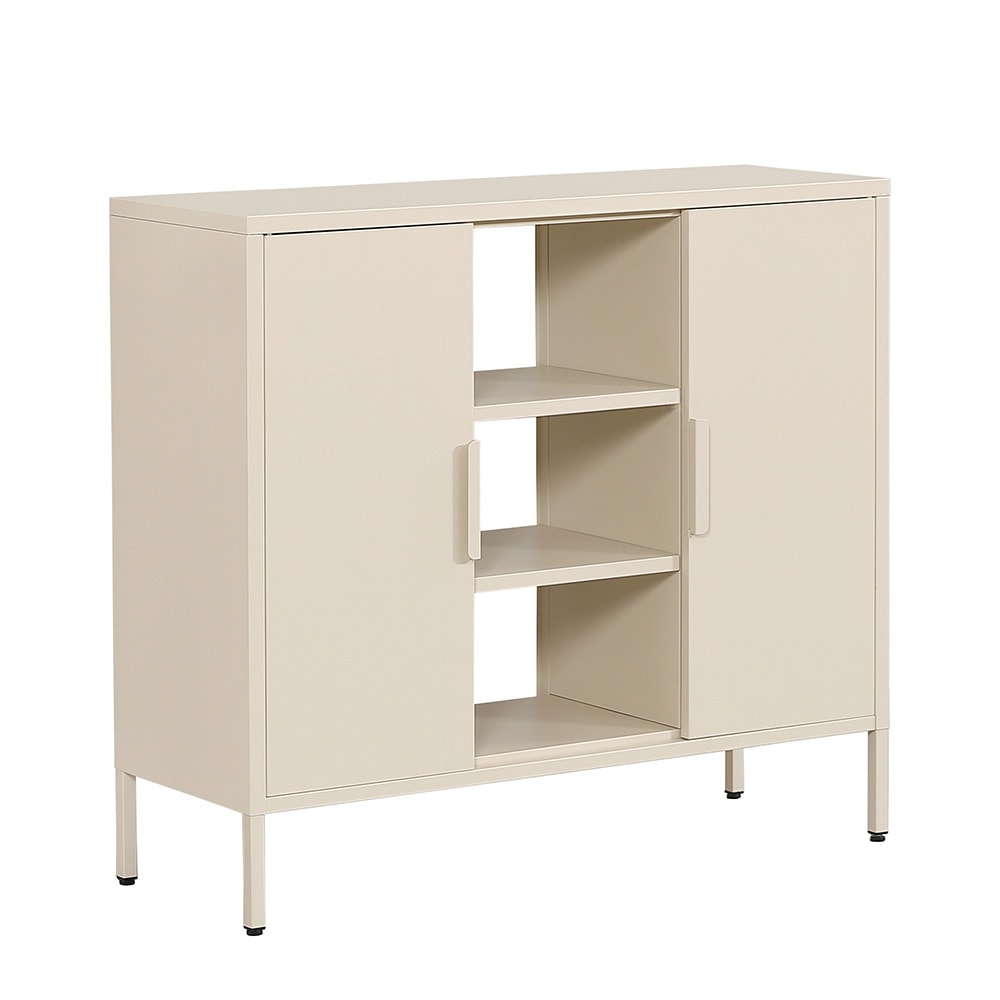 キャビネット スチール サイドボード メタル 金属製 扉付き テレビ台 収納棚 おしゃれ リビング モダン 棚 スチールチェスト 書類 韓国インテリア 扉 金属製キャビネット 可動棚