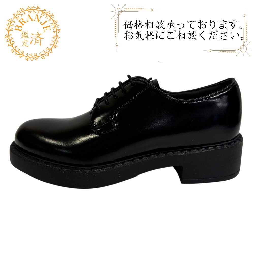 DNC713 プレーントゥ レースアップシューズ 靴 レザー ローファー ブラック 24 ブランド 44,850円