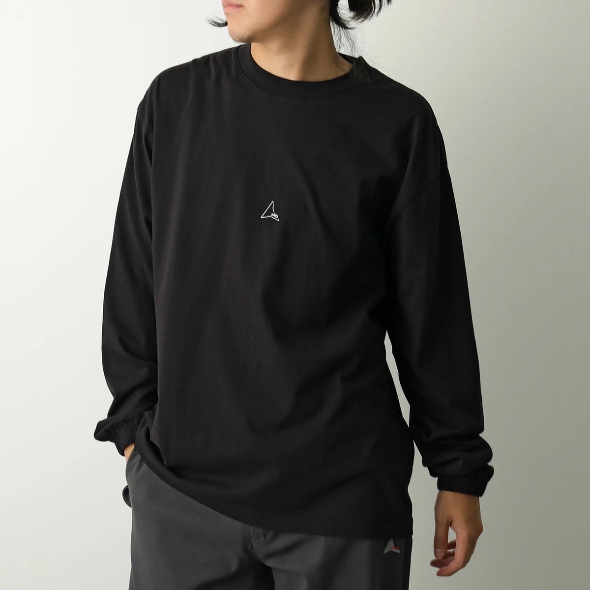 ROA ロア Tシャツ LOGO ORGANIC LONG SLEEVE RBMW0399JY35 メンズ 長袖 カットソー ロンT ロングスリーブ ロゴ BLK0001/Black