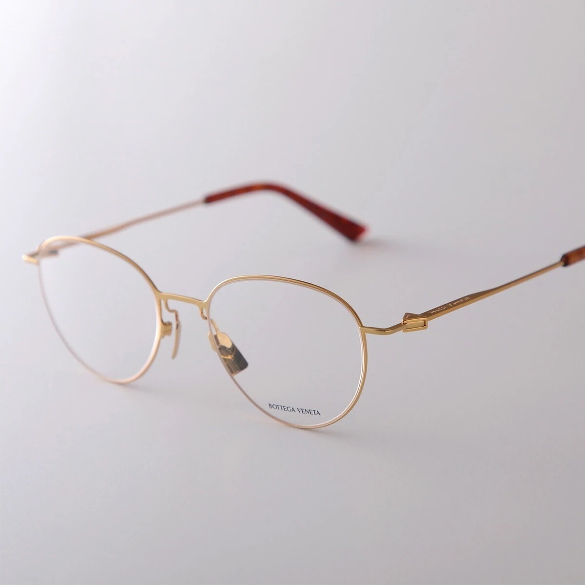 BOTTEGA VENETA ボッテガヴェネタ メガネ BV1269O レディース メンズ ボストン型 メタルフレーム クリングス 002/GOLD-GOLD-TRANSPARENT