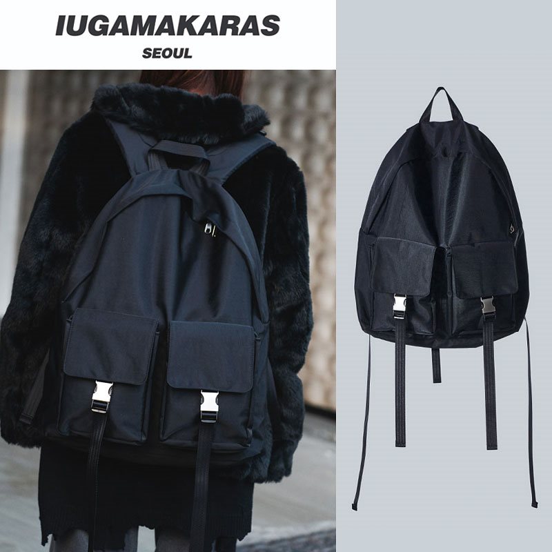 超話題新作 リュック トートバッグ ショルダーバッグ ストリート Backpack Buckle Silver [IUGAMAKARAS] レディース 韓国ファッション メンズ リュック・デイパック
