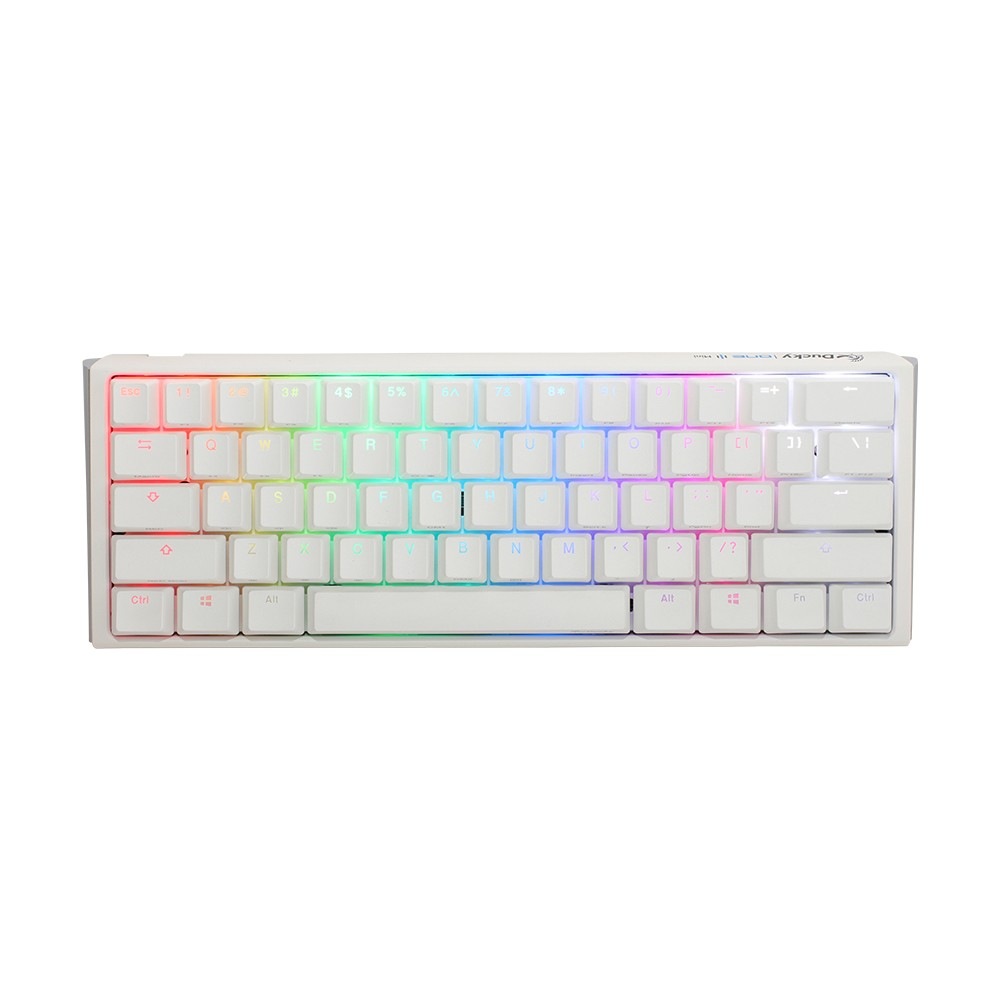Ducky（ダッキー） One 3 Mini メカニカルキーボード 英語配列 60％サイズ Classic Pure White 有線 シルバー軸 ONE3CLASSICPWMINISV