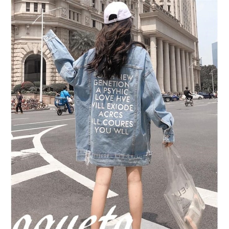 ジャケット レディース デニム Gジャン 字母柄 ミリタリージャケット 秋服 秋 カジュアル