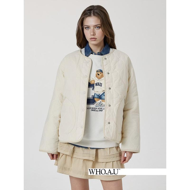 W.A.U Steve Reversible Quilting Jacket(IVORY)-WHJJG1112F