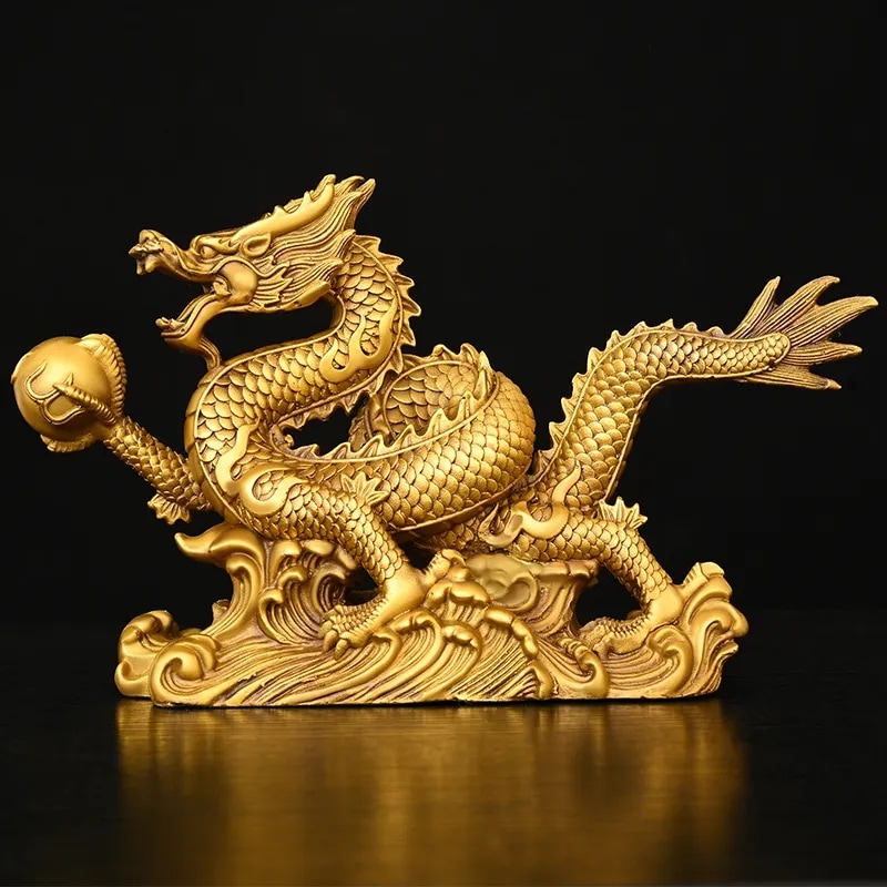 銅 細工 龍如意 開運 風水 招財 置物 工芸品 銅 細工 龍如意 開運 風水 招財 置物 工芸品
