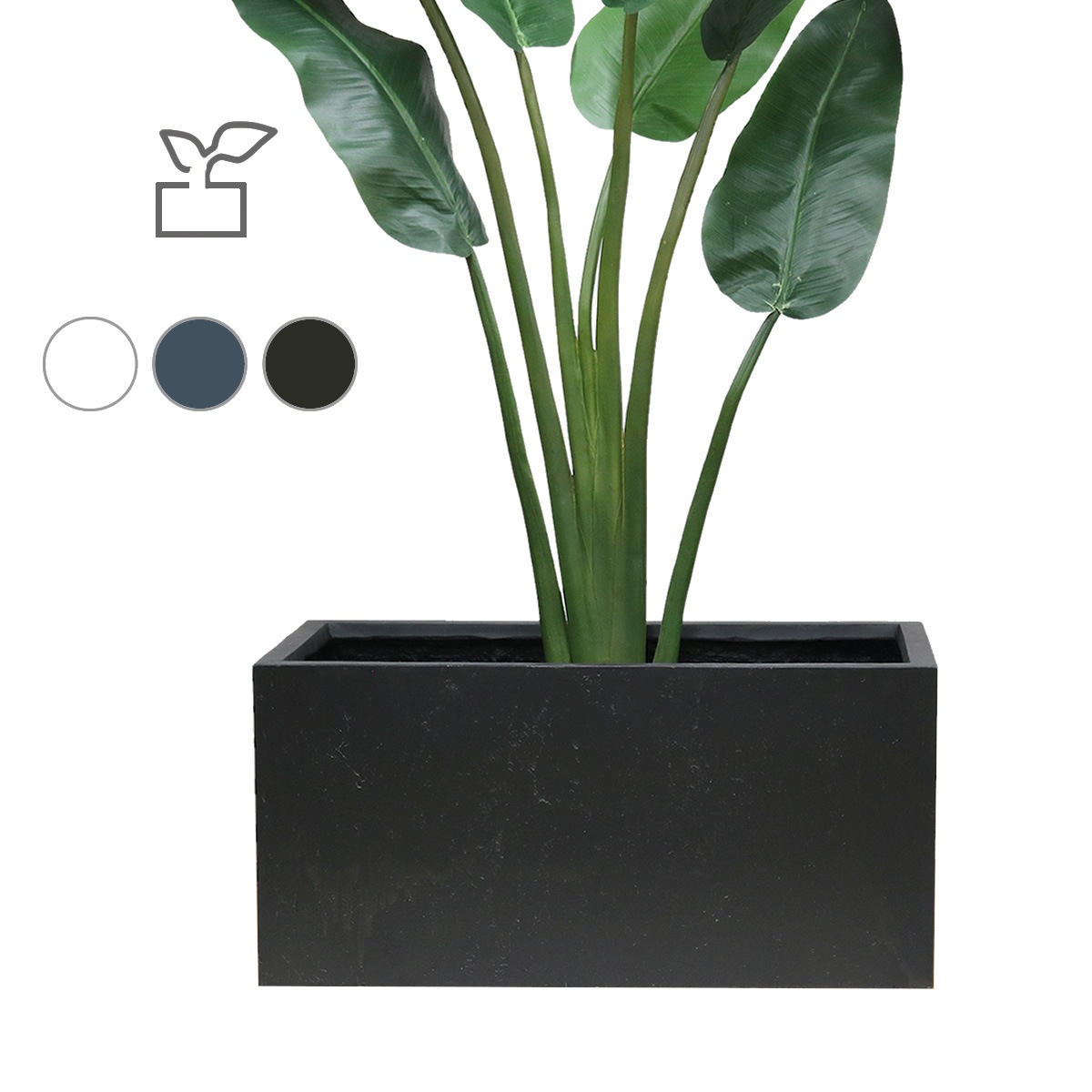 プランター 打ちっぱなしコンクリート質感 90x44cm スタイリッシュ モダン