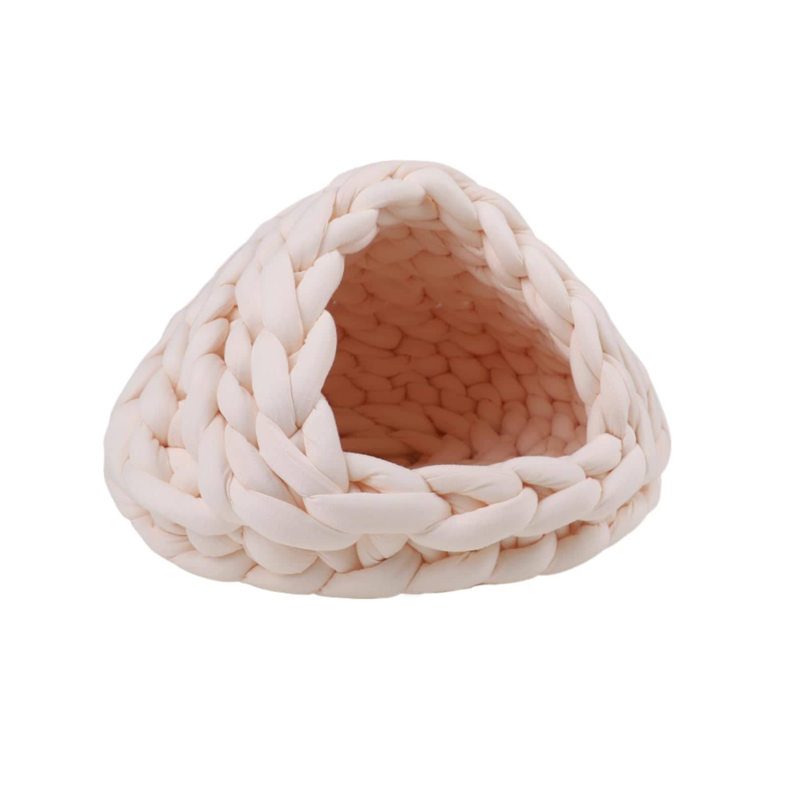 Alien Pet ペットベッド 猫ハウス 猫 ベッド おしゃれ 編み 犬ベッド ドーム型 ふわふわ クッション 編み糸 四季通用 洗える 猫犬兼用 太い芯糸 編み物ペット用品 犬猫（ベージュ） 5,228円