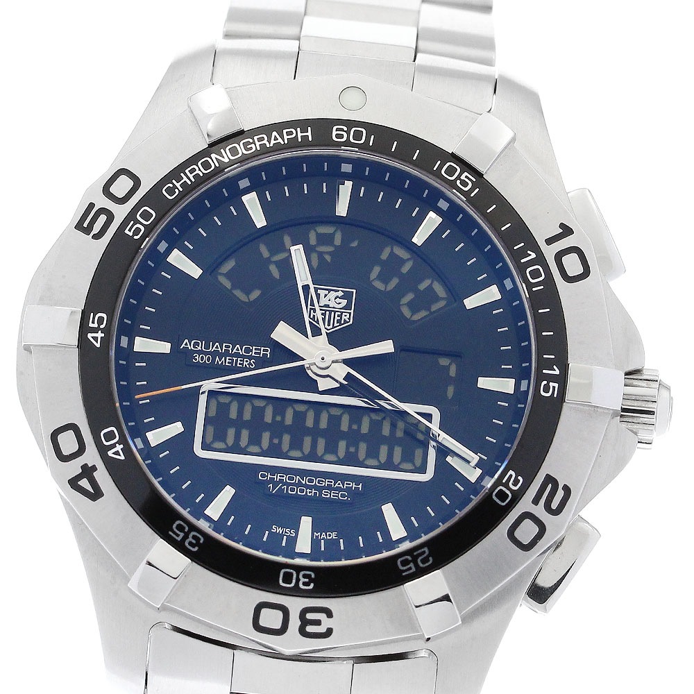 タグホイヤー TAG HEUER CAF1010 アクアレーサー クロノタイマー クォーツ メンズ 保証書付き_892474【中古】