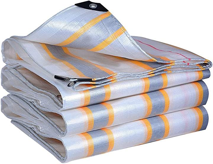 防水シート HDPE製 厚手 耐水 UVシート 抗紫外線 カバー 庭 屋根 漏れ防止 3Mx6M( 3Mx6M)