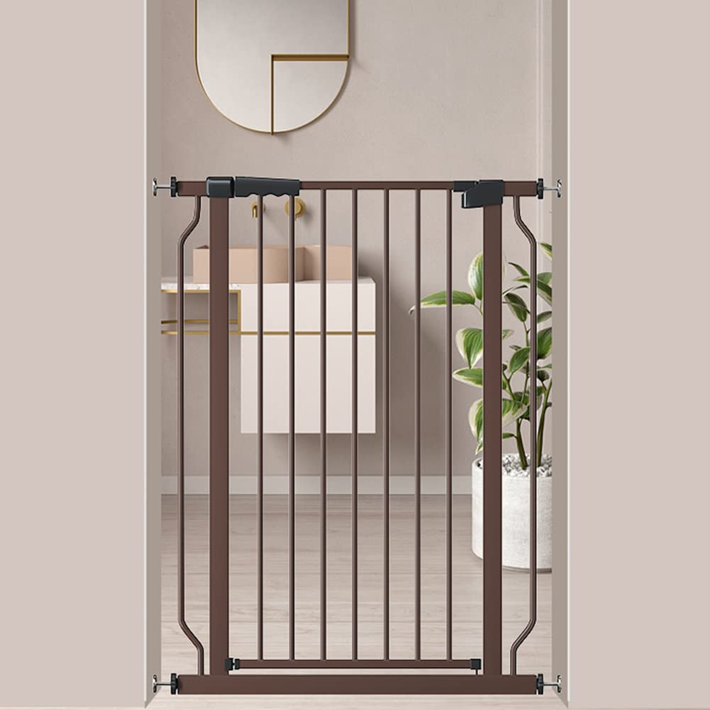 Seogva ベビーゲート ハイタイプ 高さ103cm 拡張フレーム付き 自動ロック 高さ100cm以上つっぱり式 穴開け不要 前後90度開閉 セーフティー安全ゲート 扉開閉式 二重ロック ブラック