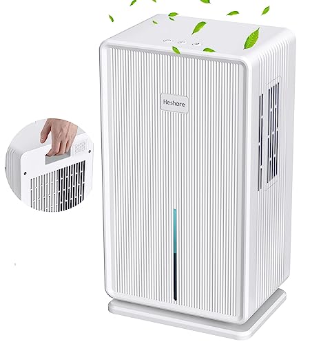 Heshare 除湿機 大容量 3L 強力 梅雨湿気対策 満水停止 5-15畳対応 省エネ 静音 除湿器 コンパクト 湿気取り 部屋干し カビ対策 小型【正規品】 軽量 じょしつき 7色ランプ オフ