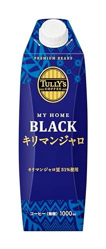 他サイト： タリーズコーヒー ブラック キリマンジャロ 無糖 1000ml×6本 キャップ付き 紙パックの商品画像
