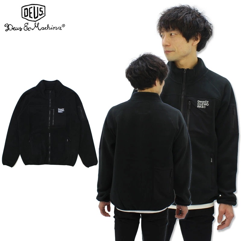 デウスエクスマキナ CYCLEWORKS FLEECE ZIP THROUGH フリース ジップ ジャケット 男性用 メンズ