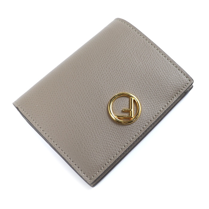 FENDI フェンディ エフイズ 二つ折り財布 グレージュ 8M0387 レディース 中古 美品