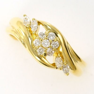 リング K18 18金 YG イエローゴールド 指輪 15号 ダイヤ 0.36 カード鑑別書 総重量約6.8g リング K18 18金 YG イエローゴールド 指輪 8号 サンゴ 総重量約2.8g