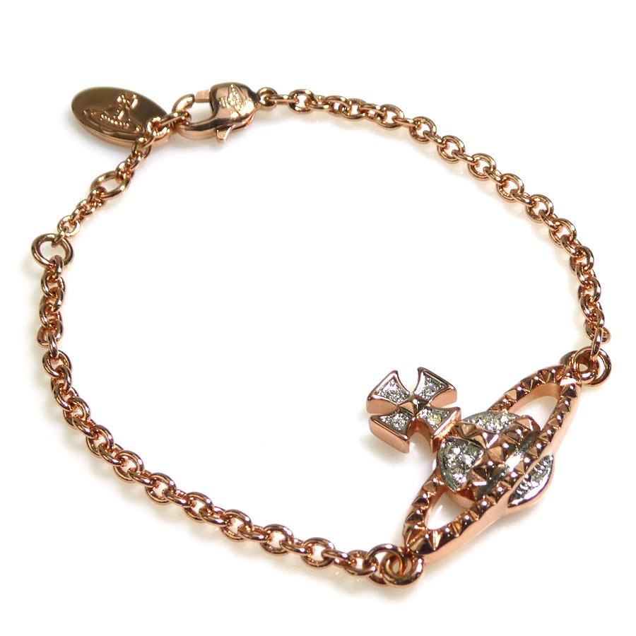 ヴィヴィアンウエストウッド Vivienne Westwood ブレスレット メタル/ラインストーン ピンクゴールド レディース h31060i