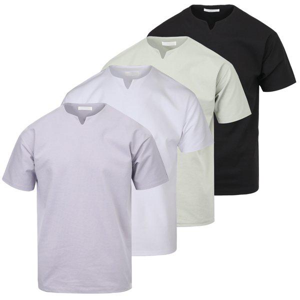 メンズ ブンド Vネック 半袖 Tシャツ 半袖Tシャツ RB-TSH-Q030-ブラック