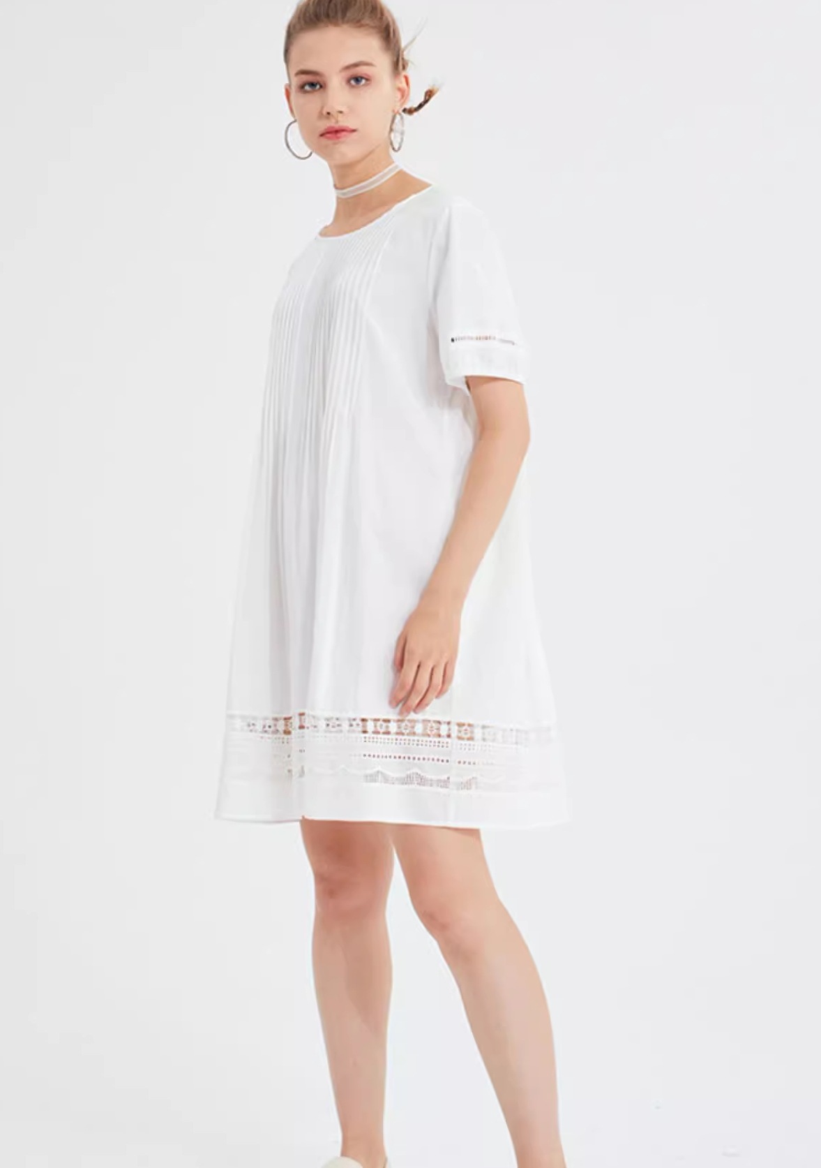 レディース ファッション 夏 ドレス 女性 半袖 スカート スタイル 個性的 ワンピース 膝上 半袖 ラウンドネック フレア ワイド かわいい シンプル カジュアル おしゃれ お洒落 エキゾチック 春