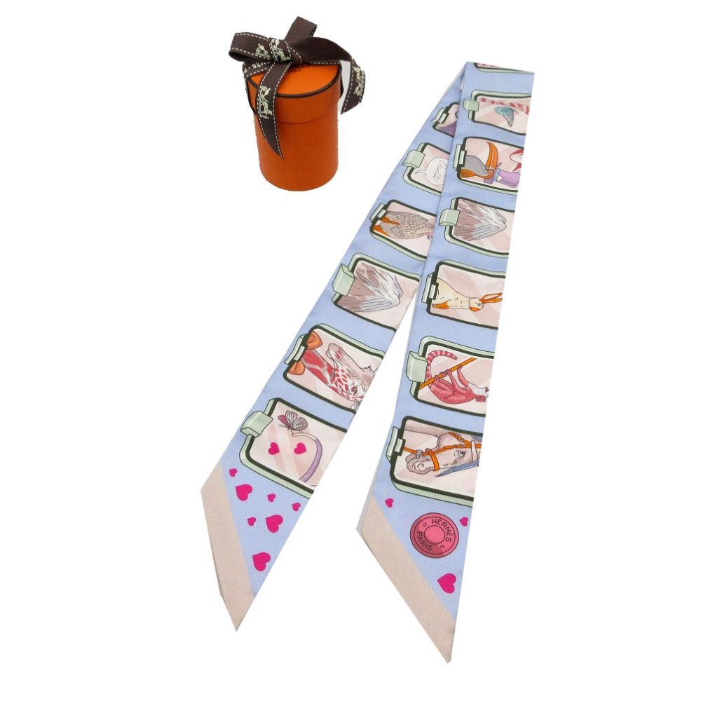 未使用品 ツイリー ストーリー STORY スカーフ シルク/シルク ブルーペール 2502【中古】 レディース