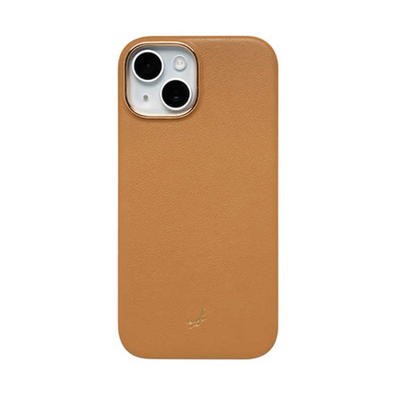 HAMEE　［iPhone 15専用］salisty noble MagSafe対応 レザーハードケース キャメル　669-964507