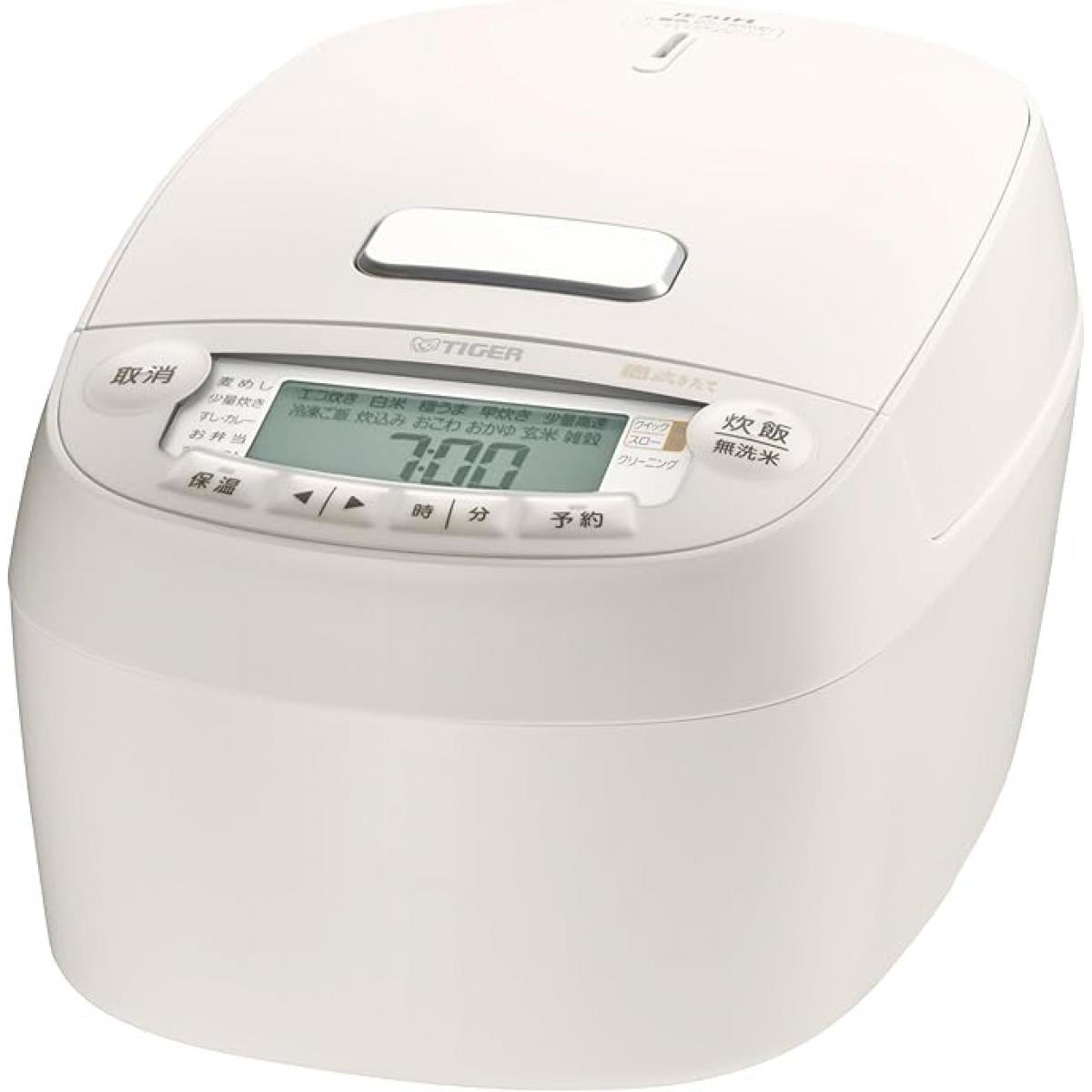 【在庫有・即納】タイガー魔法瓶(TIGER) 炊飯器 5.5合 圧力IH 炊きたて 遠赤5層土鍋蓄熱コート釜 粒立ち保温 お手入れ簡単 ホワイト JPV-S100WO