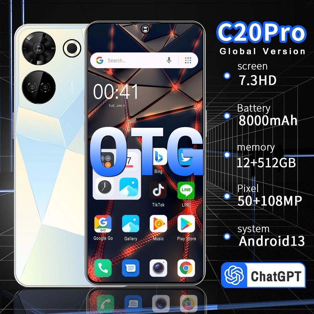 スマホ 本体 C20Pro Android13 スマートフォン 7.3インチ 12+256GB 10000mAh 108MP デュアルカメラ コスパ最高 新品 2025 誕生日