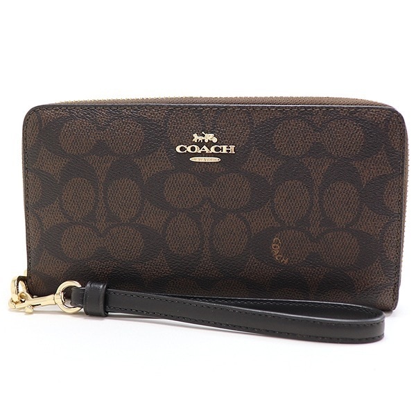 長財布 レディース Wallet ラウンドファスナー ウォルナット×ブラック CW778 IMXAQ ギフトラッピング無料