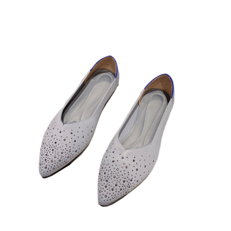 1000円OFFクーポン パンプス 痛くない 歩きやすい レディース 柔らかい ニット素材 ポインテッドトゥ ローヒール 通勤 冠婚葬祭 立ち仕事 フォーマル ローファー 母の日 フラットシューズ バ