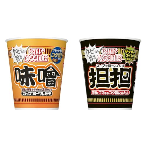 【セット買い】カップヌードル 味噌 [3種の味噌を合わせた濃厚仕立て] 日清食品 カップ麺 82g×20個 + カップヌードル 担担 [花椒とゴマ香るコク旨たんたん] 日清食品 カップ麺 87g×20