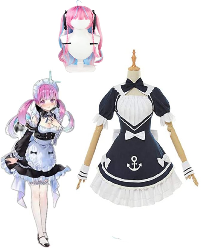 バーチャル YouTuber Vtuber　湊あくあ新衣装 みなとあくあ メイド服 コスプレ衣装 コスチューム ハロウィン 仮装