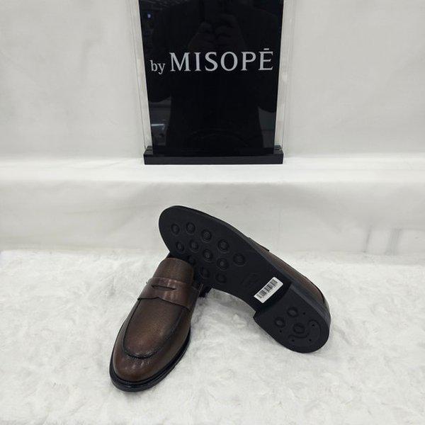 By 男性モダンペニーローファー 122HT239FS003 MBROWN 4 JJ