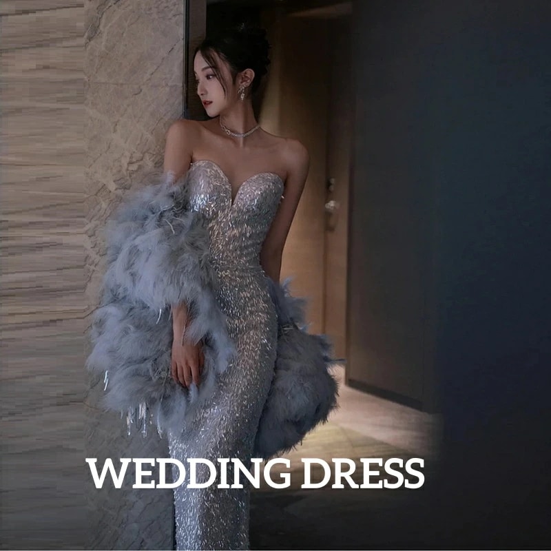 数量限定品ウェディングドレス 花嫁ドレス 宴会 披露宴 結婚式 イブニングドレス パーティードレス 忘年会 ロングドレス オフショルダー セクシー系 チューブトップ フィッシュテール ラメ感 礼服 司