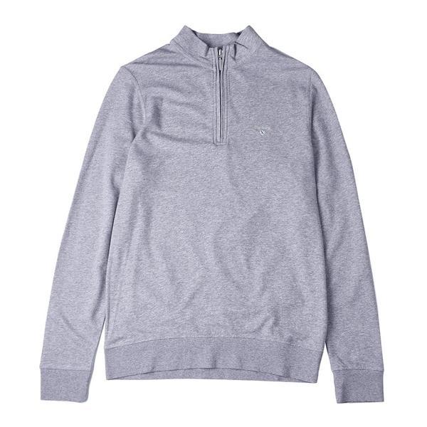 [] 刺繍ロゴ ハーフジップ スウェットシャツ MOL0204 GY52