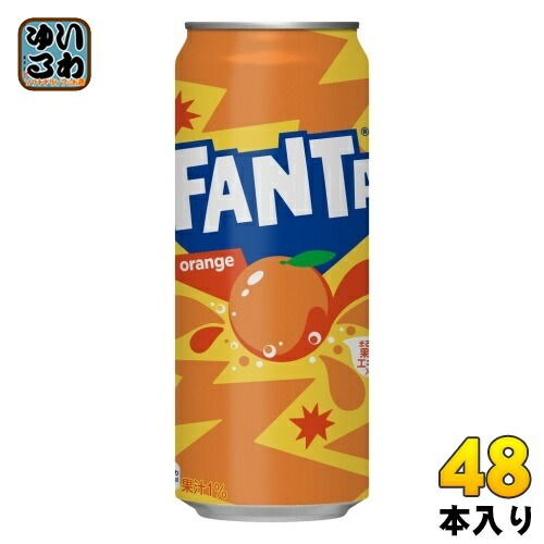 コカ・コーラ ファンタ オレンジ 500ml 缶 48本 (24本入×2 まとめ買い) 炭酸飲料 缶ジュース 果汁