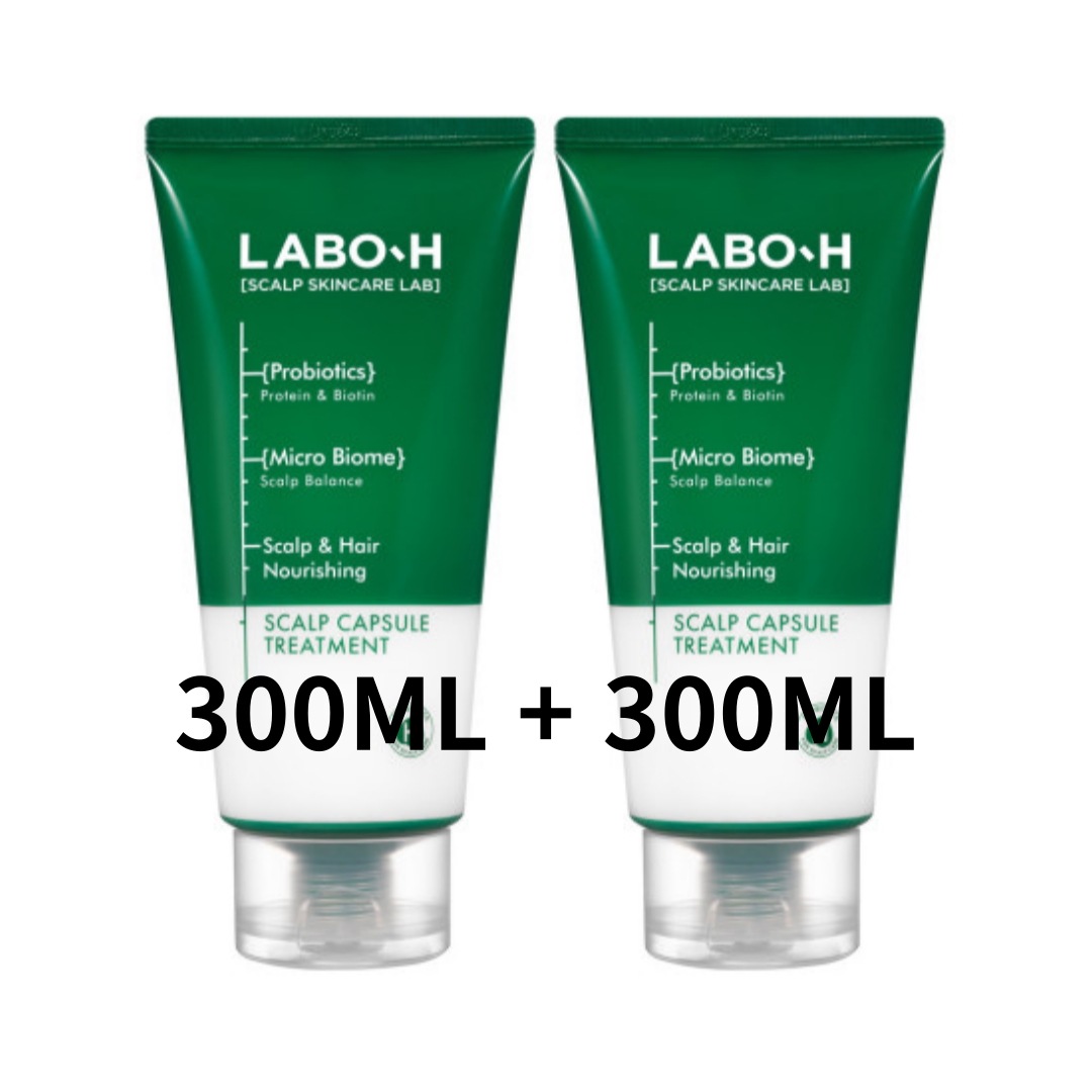 [300ml 大容量] 脱毛症状緩和 タンパク質 頭皮強化カプセルトリートメント 300ml + 300ml