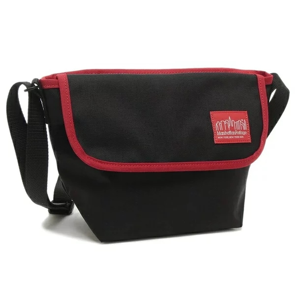 ショルダーバッグ カジュアルメッセンジャー ブラック ユニセックス MANHATTAN PORTAGE 1603 blkred