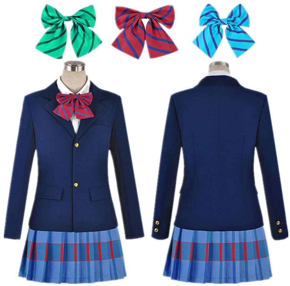 ラブライブ 制服 国立音ノ木坂学院 女子制服 リボン３つ付き コスプレアニメ コスチューム