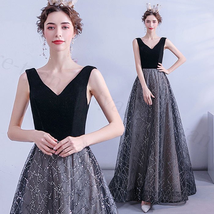 ロングドレス ワンピース パーティードレス イブニングドレス 20代 30代 40代 結婚式 二次会