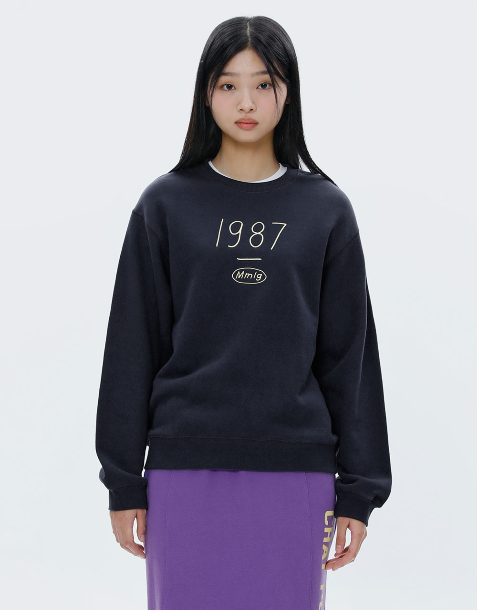 【MMLG】 DOODLE 19MG SWEAT : AUTHENTIC NAVY