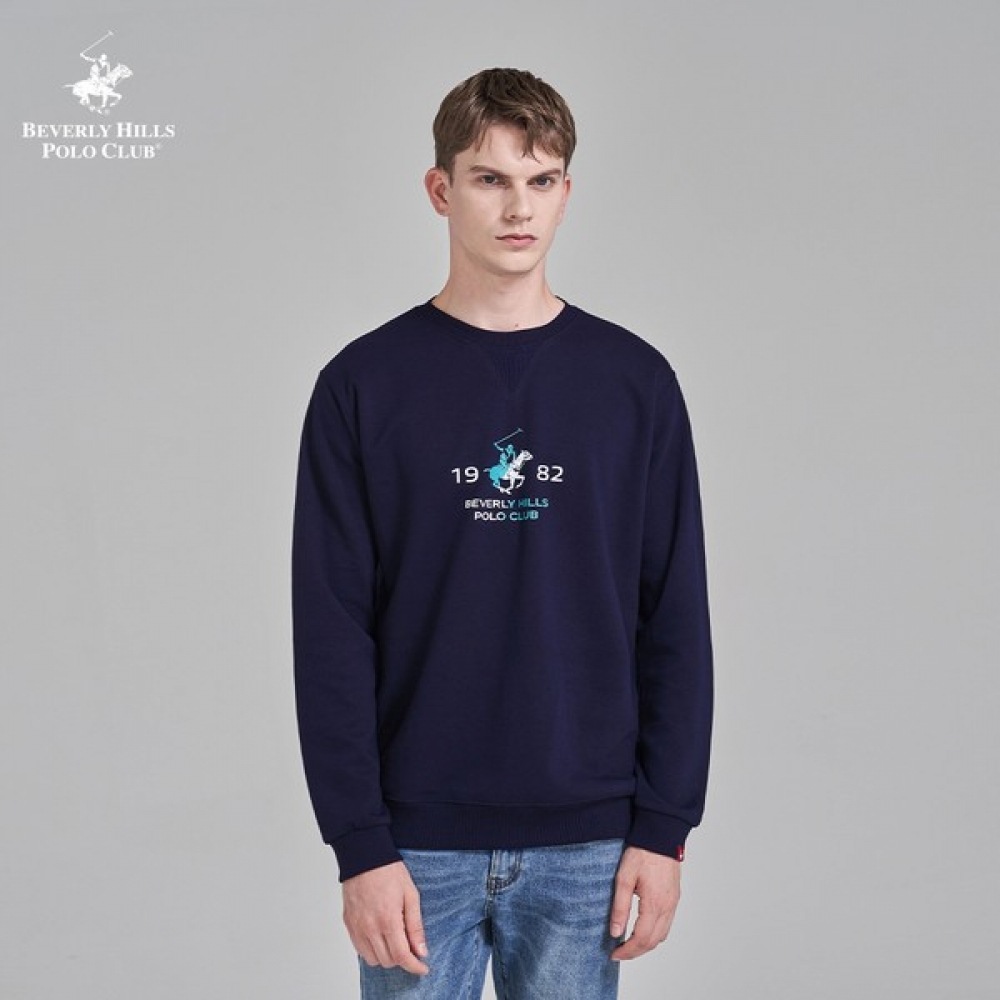 (ビバリーヒルズポロクラブ) ダイアゴナルハーフグリーンスウェットシャツ