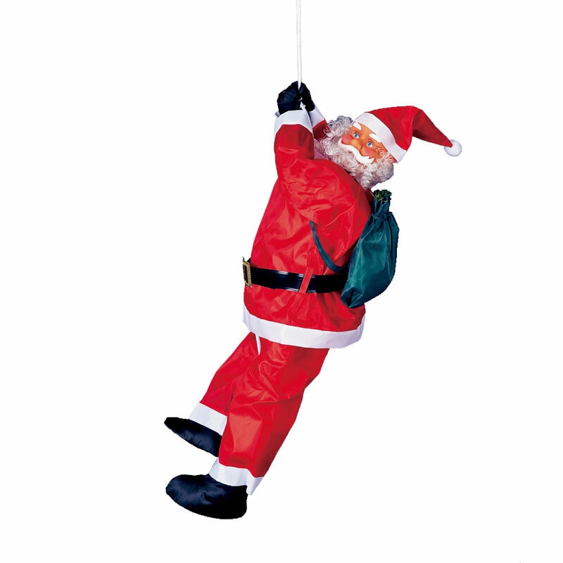 120cm ノーマルクライミングサンタ 【 入り口 置物 パーティーグッズ 店舗 人形 雑貨 店内 よじ登り 装飾 店先 天井 オブジェ ベランダ フィギュア 壁 デコレーション クリスマスパーティー 7,918円