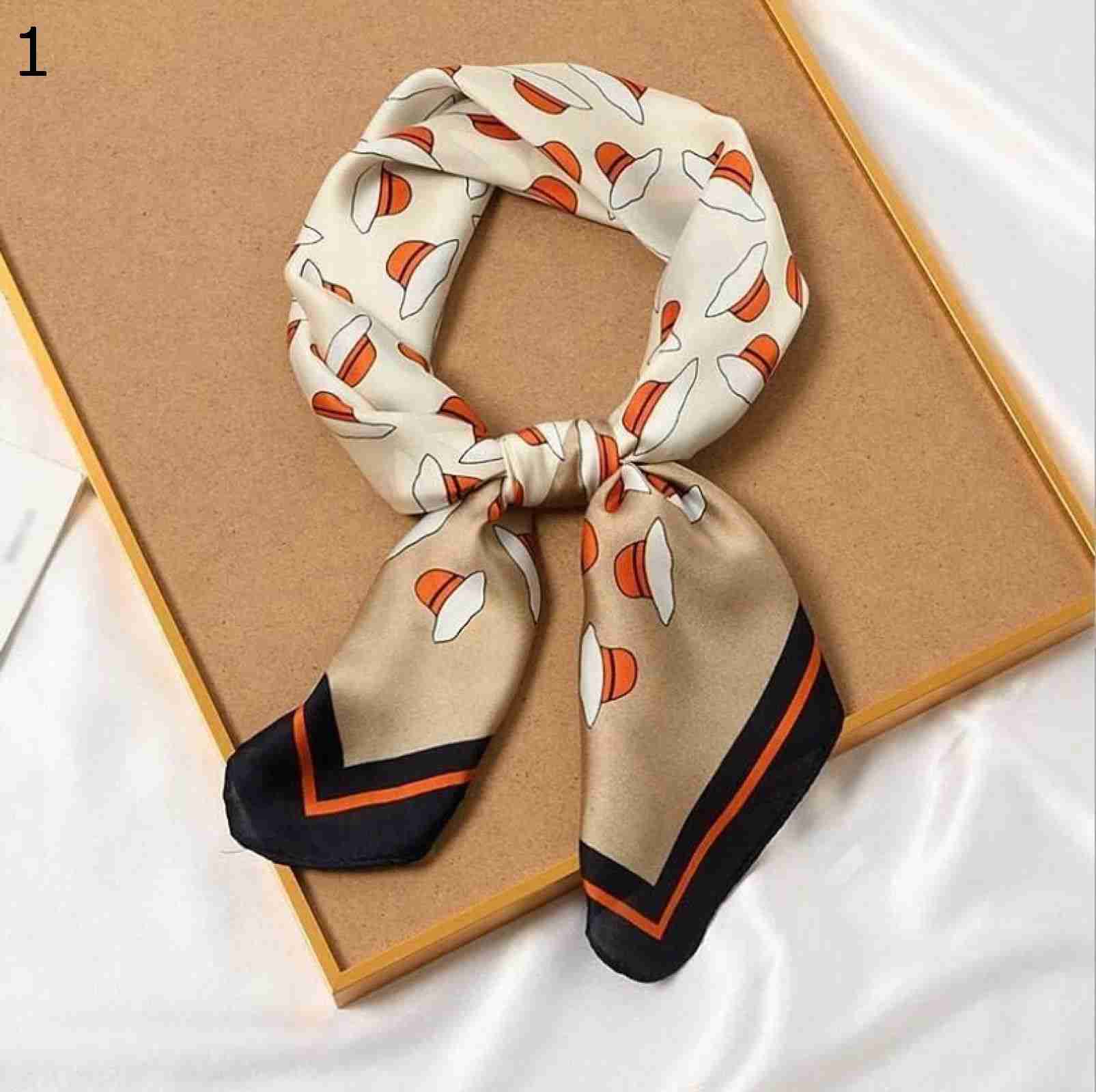 【20%OFFクーポン～】レディース ヘアスカーフ 70×70cm カジュアル ガール ヘッドバンド 多機能 エレガント ハット スモール スクエア ヘッド スカーフ : : Beige スカーフ